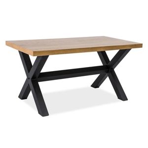Konferenční stolek XAVIERO B, dub masiv/černá