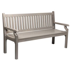 ELORA, dřevěná zahradní lavička, šedá, 124 cm