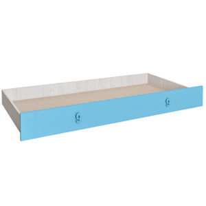 Zásuvka pod postel STUKIN, dub bílý/modrá