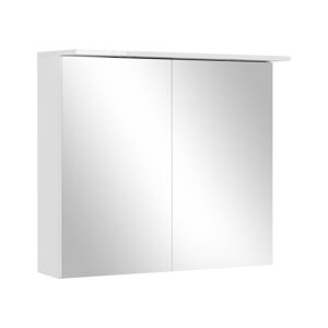 Závěsná skříňka DRAKE se zrcadlem a osvětlením, bílá