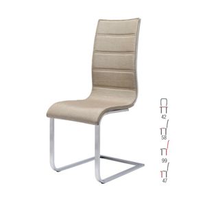 Židle K-104, bílá/béžová