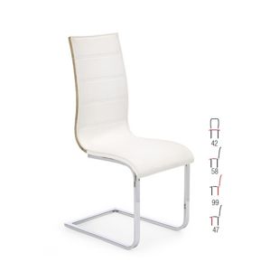 Židle K-104, dub sonoma/bílá