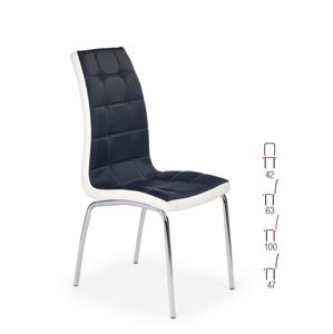 Židle K-186, černá/bílá