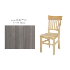 Jídelní židle RUFINA I, masiv borovice/moření: šedá