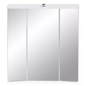 Koupelnová zrcadlová skříň VR 22 - AT s LED osvětlením, bílá/beton